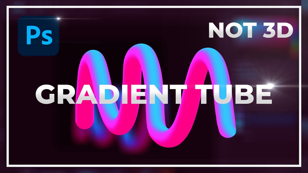 3D Gradient Fluid Tubes | Mixer Brush Tool Only! | Adobe Photoshop Tutorial