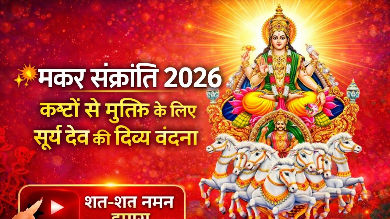 ✨मकर  संक्रांति 2026: कष्टों  से  मुक्ति  के लिए सूर्य देव की दिव्य  वंदना - शत-शत  नमन  हमारा