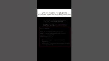 Generate password using python! #python #pythonshorts #aiwebsites #ai #youtubeshorts #learnpython