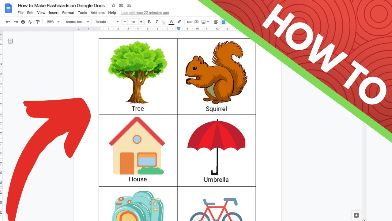 How To Make Printable Flashcards On Google Docs