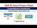 MSPTDA 15: Comprehensive Introduction to Excel Power Pivot, DAX Formulas and DAX Functions