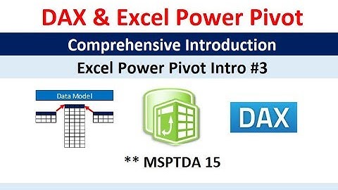 MSPTDA 15: Comprehensive Introduction to Excel Power Pivot, DAX Formulas and DAX Functions
