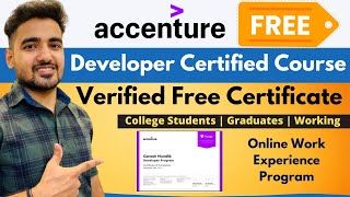 Accenture Free Certification Course For Students | Developer Program | Free Training Work Experience