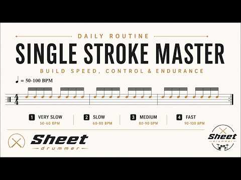 Single Stroke Practice  - Sheet Drummer