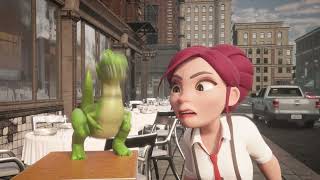 Rex and Waitress Animation