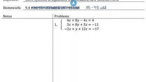 Solve system of equations reduced row echelon form calculator