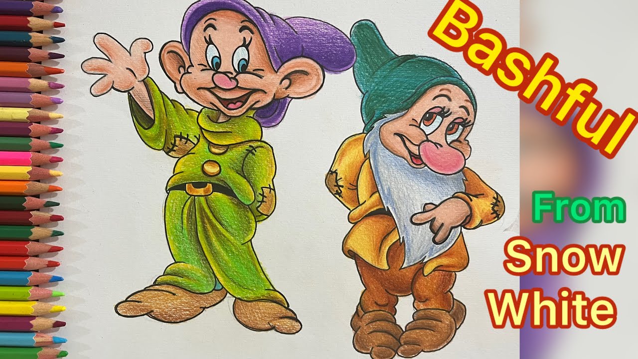 Hey Kids, Let's Draw Bashful from Snow White Together | 