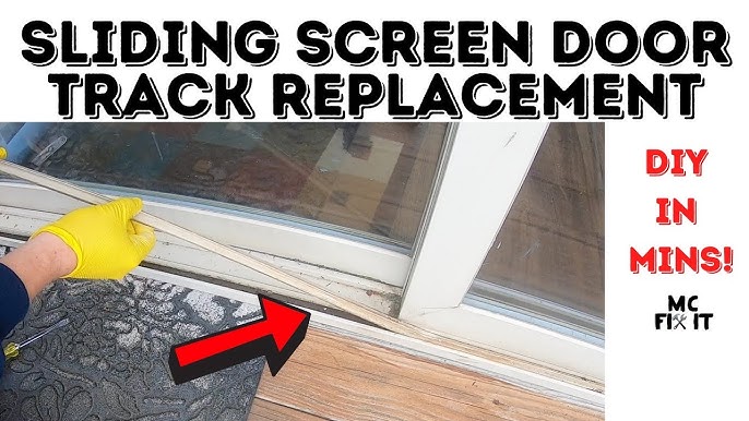 Here is how I deep clean a sliding glass door track #cleaning, screen door  track replacement