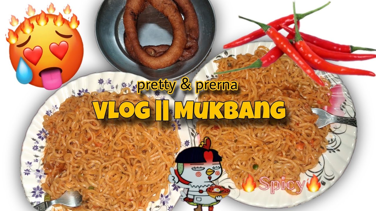 Mukbang Vlog with my sister 🍝🌶🥵