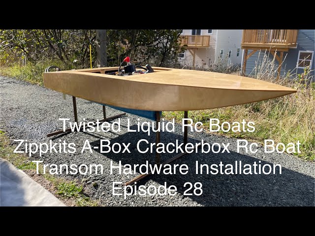 Zippkits A-Box Crackerbox Rc Boat Build Series Transom Hardware