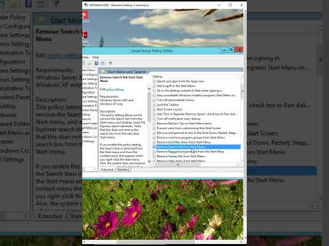 How to Enable remove search link from start Menu in Server 2012