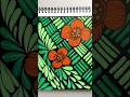 Simple Flower Zendoodle Idea for Calming and Relaxation #artforbeginners