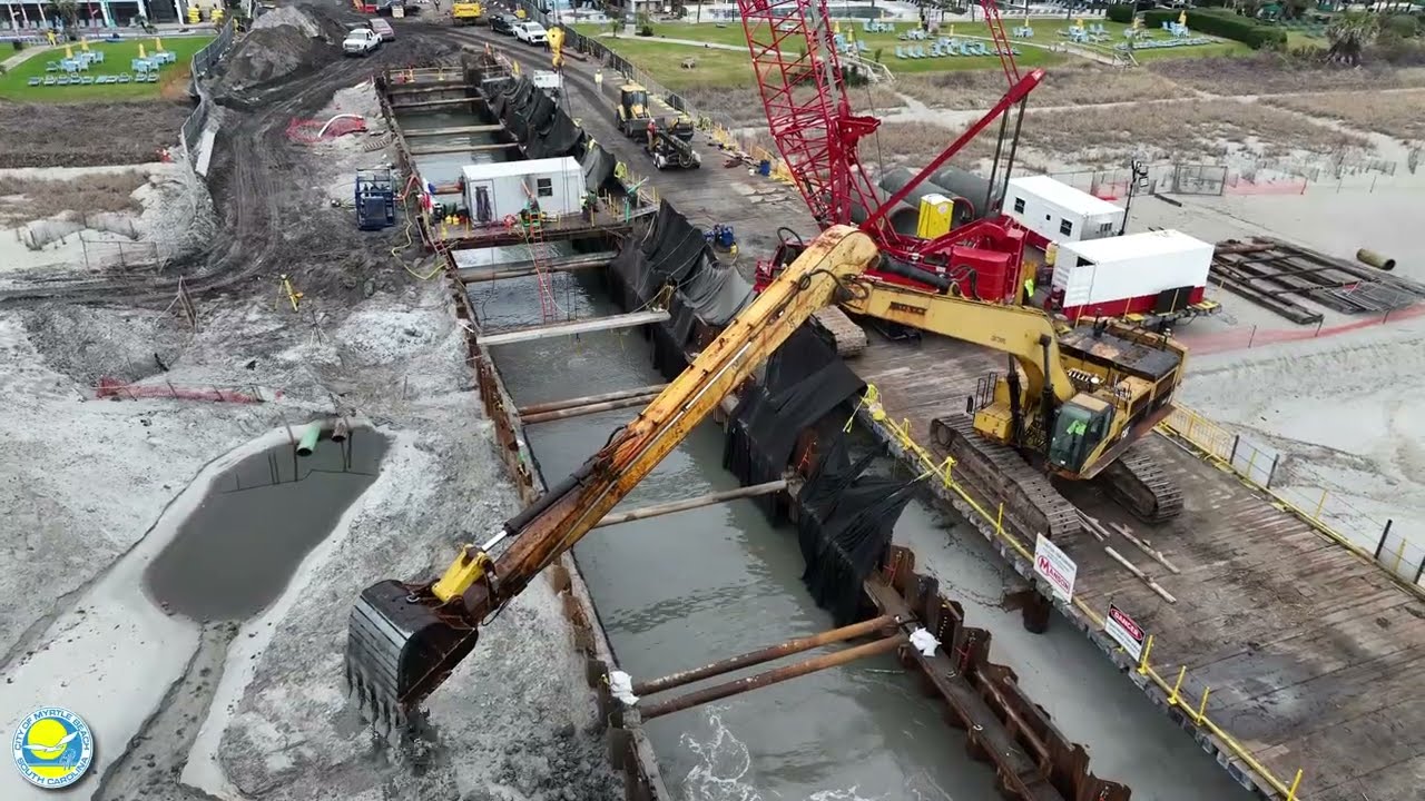 Drone Video of Myrtle Beach Ocean Outfall Project