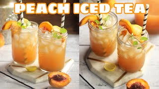 World’s Best Peach Ice Tea Recipe | No refined sugar | No artificial flavours #short #shorts