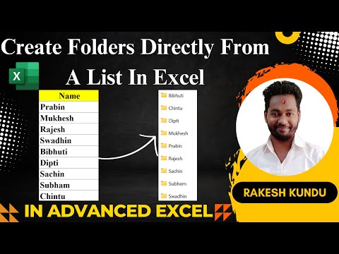 Instantly Create Folders Directly from List in Excel | Only One click & create more than 100+ folder