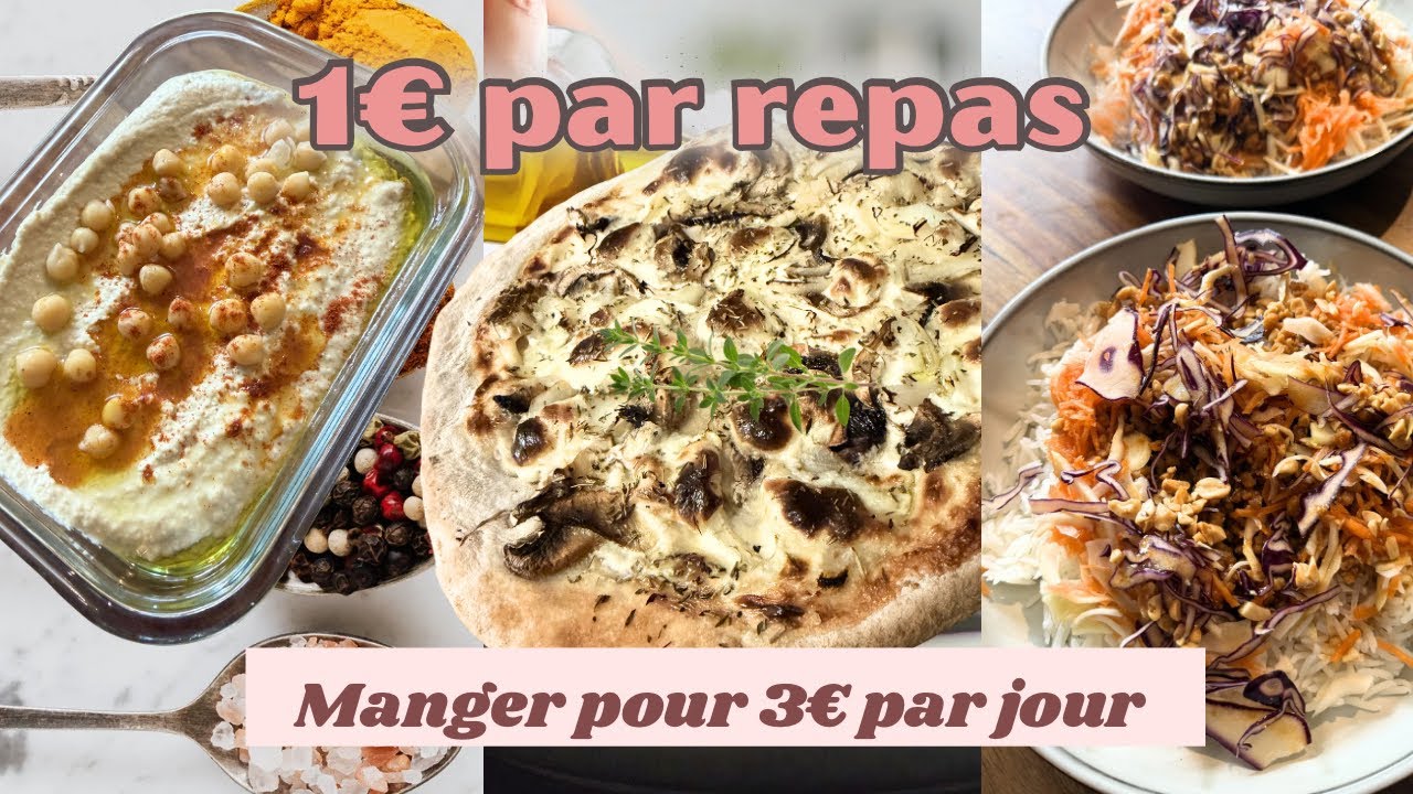 Manger pour 1€ par repas | Défi 3€ par jour Í Jour 2