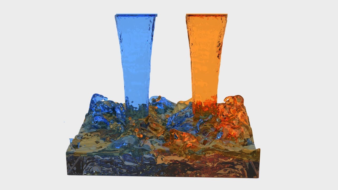 [2.79] Blender Fluid Simulation With Multiple Materials And Colors ...