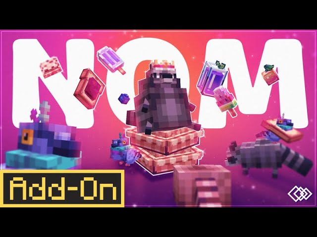NOMCRAFT ADDON: 100+ NEW Foods Added to Minecraft Bedrock Survival: video thumbnail