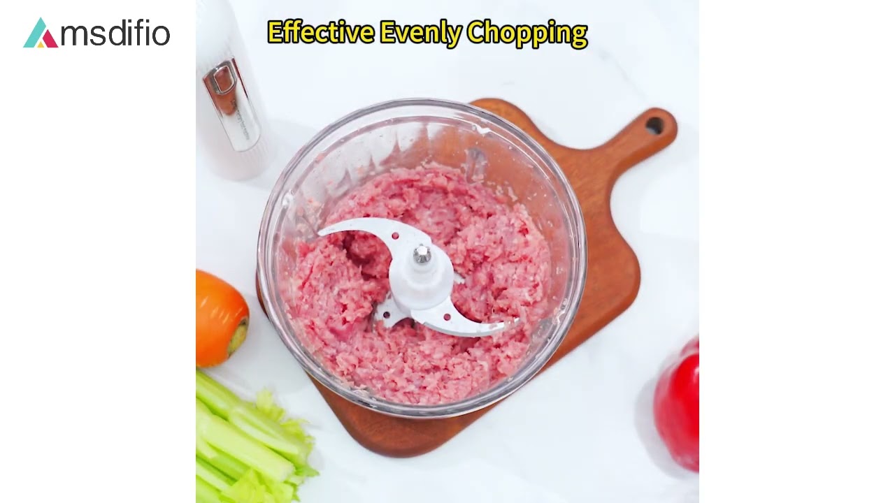 Amsdifio Electric Chopper, Rechargeable Vegetable Chopper