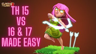 Clash Of clans Townhall 15 vs 16 & 17 air attack strategy 2025 part 7
