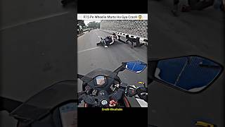 stunt gone wrong on R15 wheelie gone Crash😱#shorts #bike #rider #r15v3 #wheelie #stunt #crash #ktm
