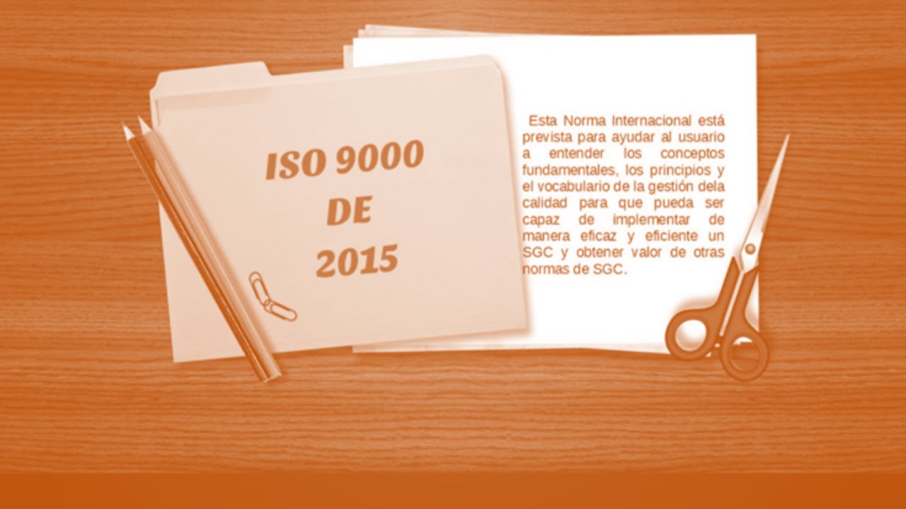 DESARROLLO DE LA ISO 9000:2015 CONTROL DE CALIDAD