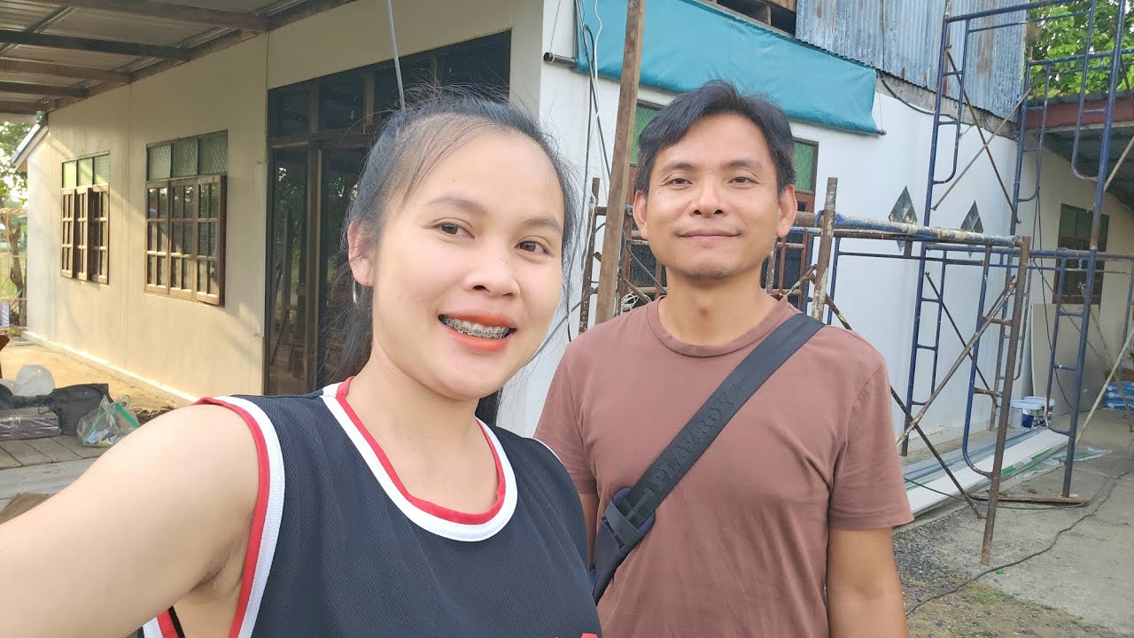 จ่ายเงินค่าทำบ้านงวดที่2 หลังทำได้13วัน #สาวลาวบ่าวไทย🇱🇦🇹🇭