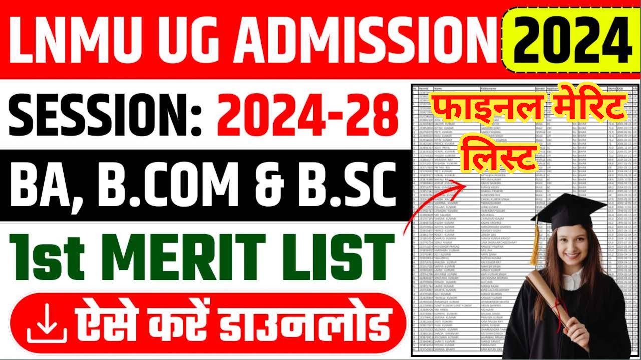 lnmu merit list 2024 pdf download | LNMU Final merit list 2024 kiase ...