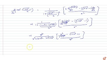 The derivative of `Tan^-1((sqrt(1+x^2)-1)/x)` w.r.t. ` Tan^-1x`  is