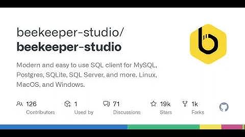 GitHub - beekeeper-studio/beekeeper-studio: Modern and easy to use SQL client for MySQL, Postgres...