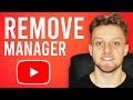 How To Remove a Channel Manager From YouTube