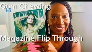 ASMR Whispered Vogue Magazine Flip Through With Gum Chewing