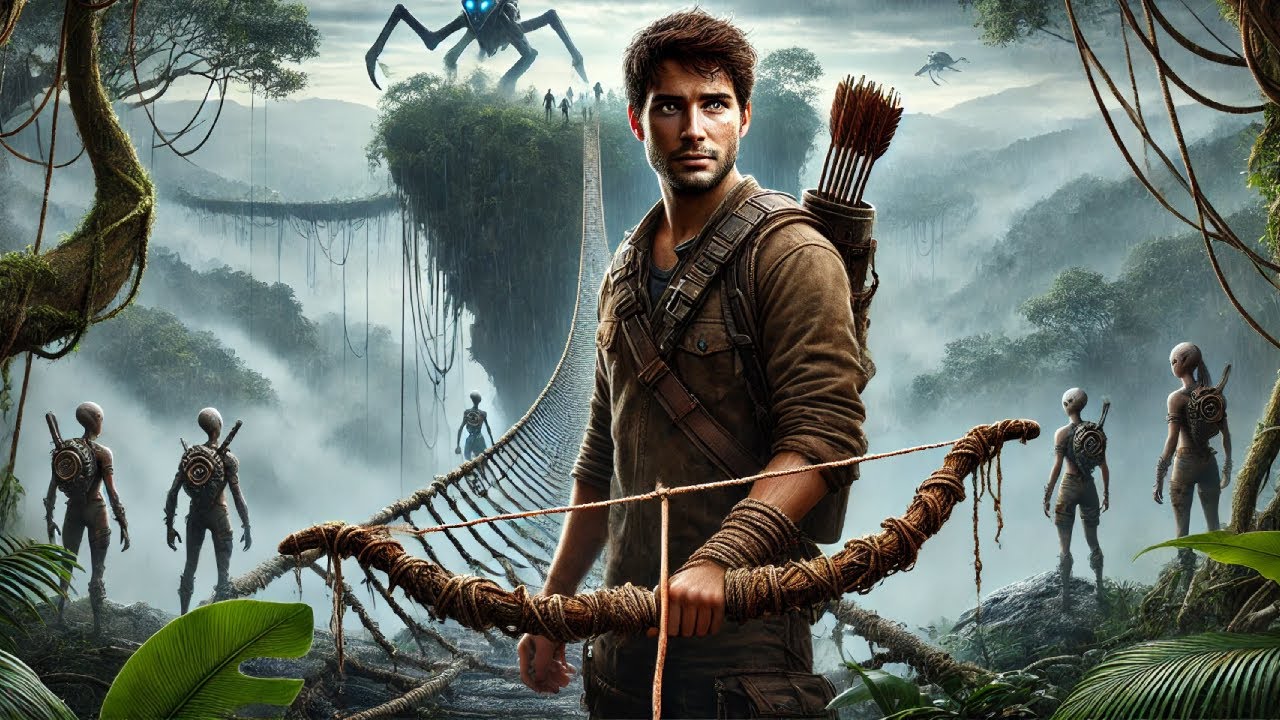 Alien Survival Game Bans Weapons — Human Makes Bow, Rope, and Bridge ...