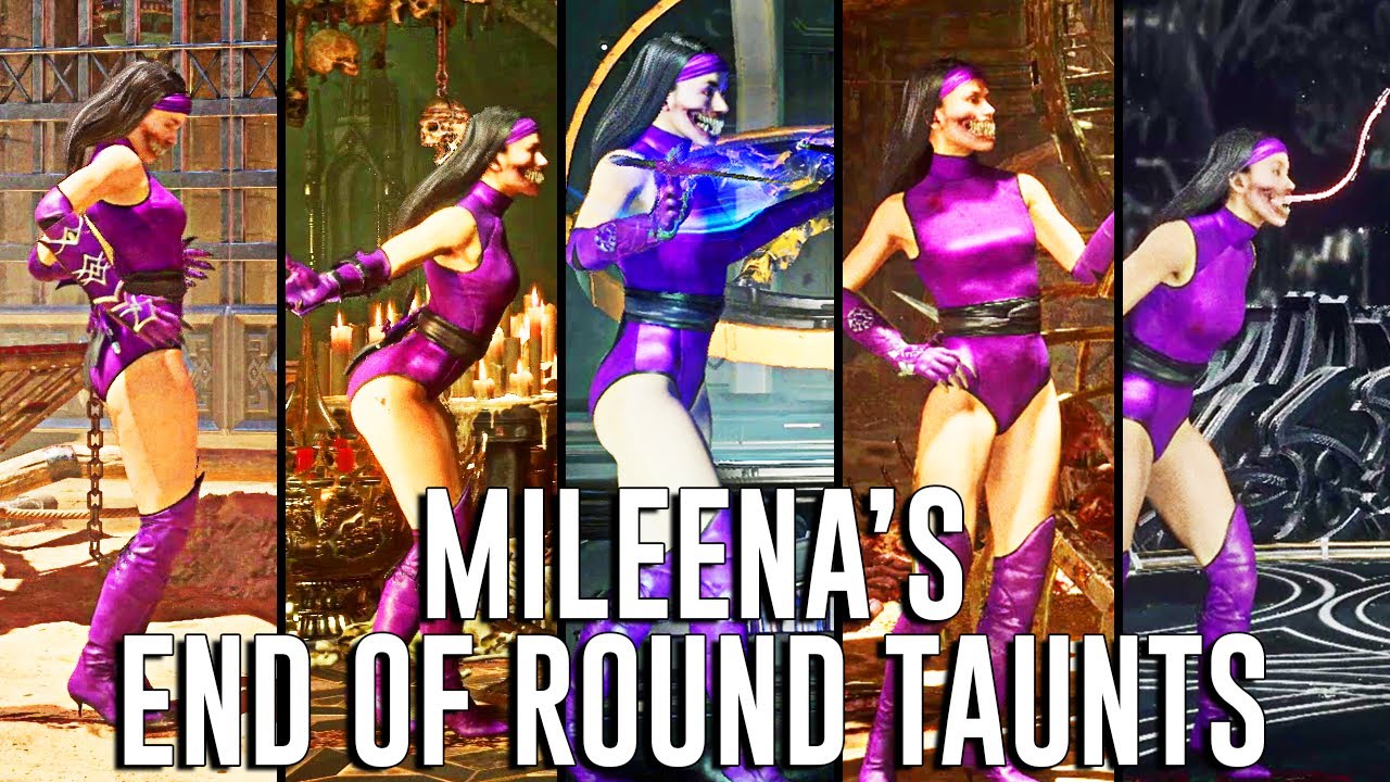 Mortal Kombat 11 All Unlockable Mileena End of Round Taunts YouTube