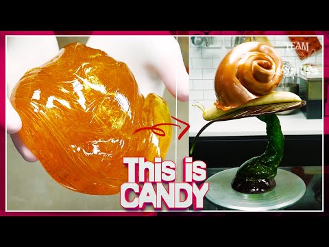 / <strong>Make</strong> a SNAIL on leaves <strong>Candy</strong> with sugar slime