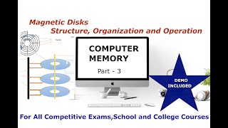 Computer Memory Part -3 , Secondary Storage  | Magnetic Disk Structure, Organization and Operation