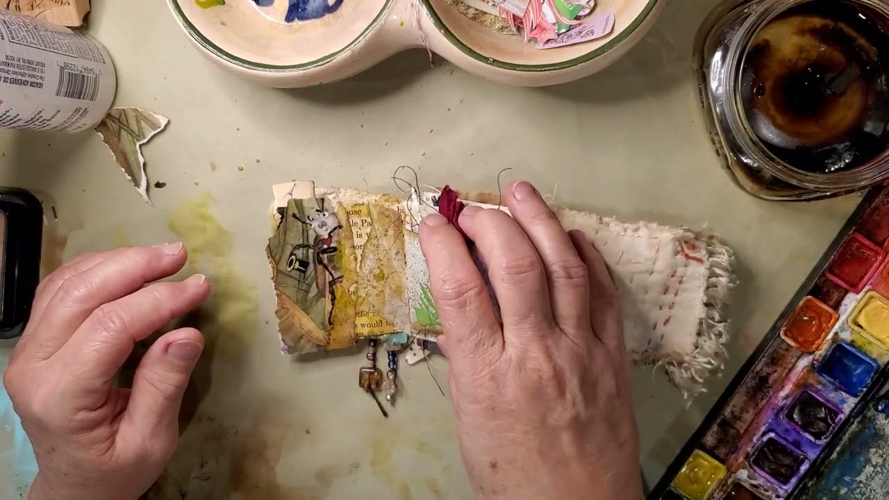 Art therapy in junk journal