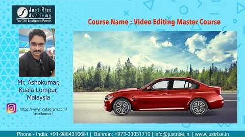 Mr. Ashokumar - 2 |Student Output  | Video Editing Masterclass | Just Rise Academy