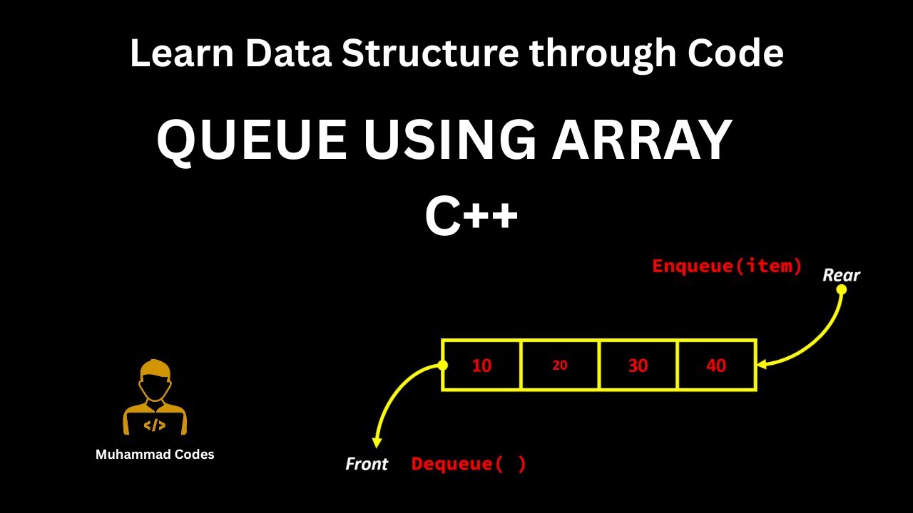 Queue Data Structure Using Array | Enqueue, Dequeue | C++ Program - YouTube
