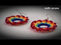 ⚜️ Lovely Huichol Earrings / Colourful Seed Bead Aretes Tutorial Diy (0440)