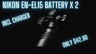 Nikon EN-EL15C Battery x 2 & charger.. Z6, Z6 ii, Z7, Z7 ii, D850...