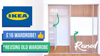 REUSING OLD WARDROBE TO BUILD NEW ONE | cheap wardrobe | super low cost closet makeover | utrusta