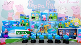 Peppa pig toy collection unboxing toy review no talking ASMR
