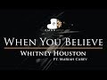 Whitney Houston Ft. Mariah Carey - When You Believe - Piano Karaoke / Sing Along Cover with Lyrics