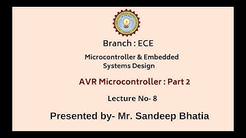 Microcontroller & Embedded System Design | AVR Microcontroller Part-2 | AKTU Digital Education