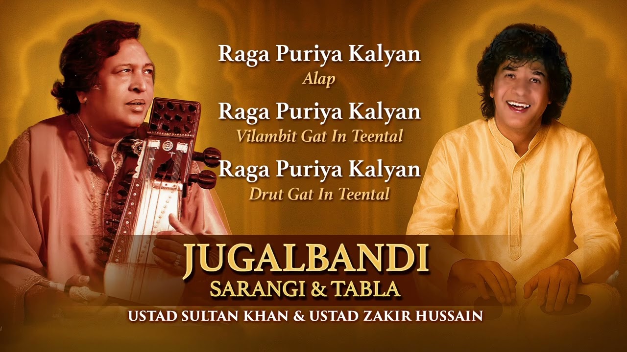 Jugalbandi Sarangi & Tabla by Ustad Sultan Khan & Ustad Zakir Hussain | Indian Classical Music