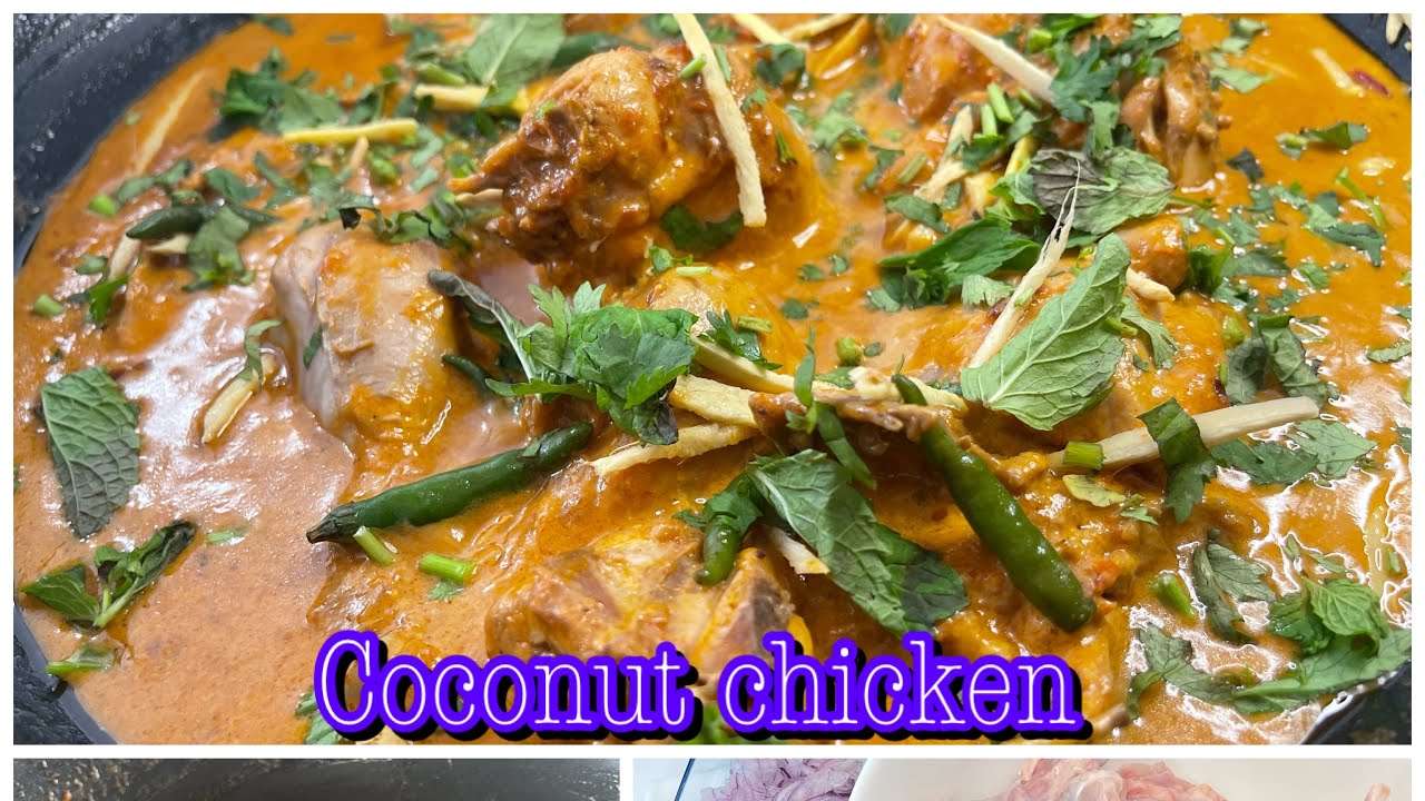 Coconut chicken recipe coconut chicken masala YouTube
