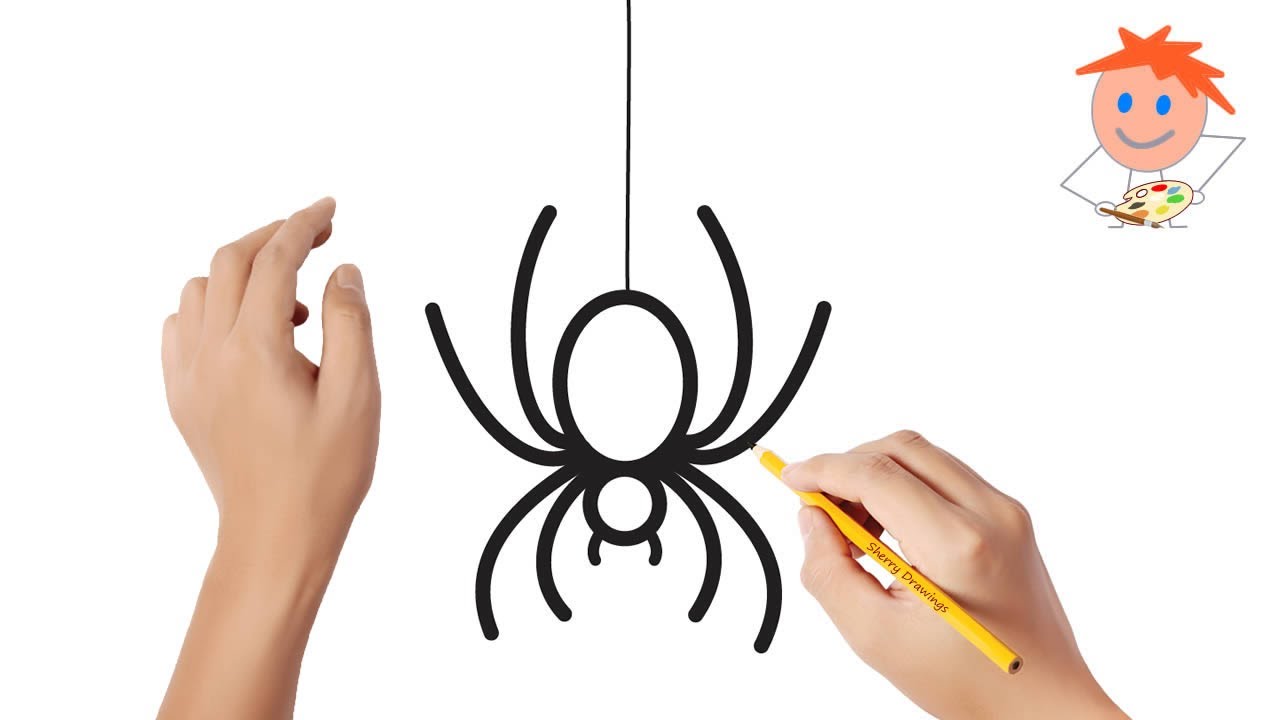 How to draw a spider | Easy drawings - YouTube