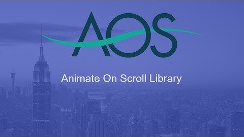 Animate On Scroll Library Tutorials | DevCoder