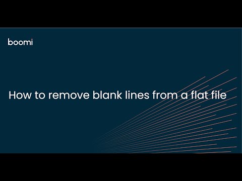 How to remove blank rows from a flat file